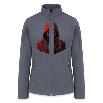 Hacker in a mask - Women’s Soft Shell Jacket - gray - Front