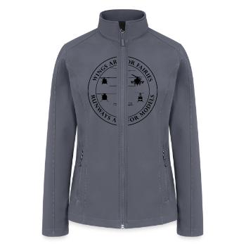 Hustle Hard Inspirational Quote Artwork - Women’s Soft Shell Jacket - gray - Front