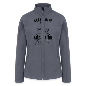 Keep Calm And Drink Coffee - Women’s Soft Shell Jacket - gray - Front
