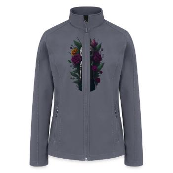 Flowery Botanical Voodoo Doll - Women’s Soft Shell Jacket - gray - Front