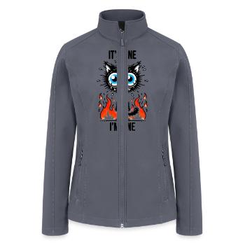 EVERYTHING IS FINE - Women’s Soft Shell Jacket - gray - Front