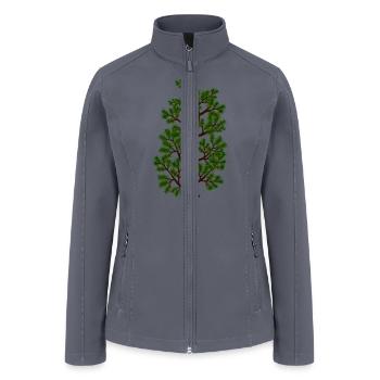 Pine tree branch - Women’s Soft Shell Jacket - gray - Front
