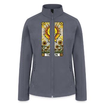 The Sun Tarot Card - Women’s Soft Shell Jacket - gray - Front