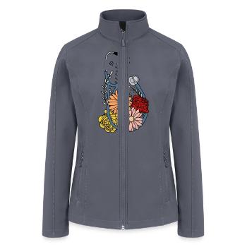 Flower Stethoscope - Women’s Soft Shell Jacket - gray - Front
