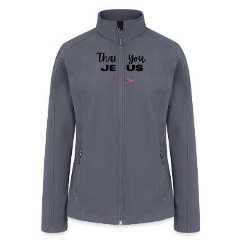 Thankyou Jesus | Give thanks | Jesus - Women’s Soft Shell Jacket - gray - Front
