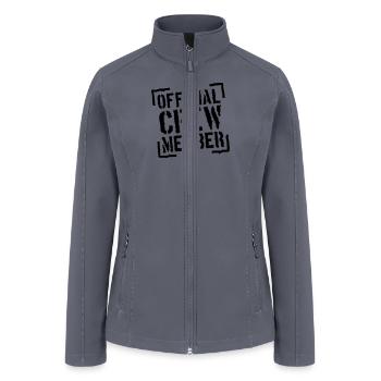 Official Crew Member Stamp Logo - Women’s Soft Shell Jacket - gray - Front