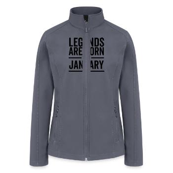 Legends Are Born in January - Women’s Soft Shell Jacket - gray - Front