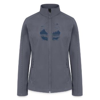 Landscape with a boat - Women’s Soft Shell Jacket - gray - Front