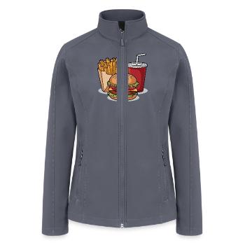 Cheeseburger Meal Fries and Soft Drink - Women’s Soft Shell Jacket - gray - Front