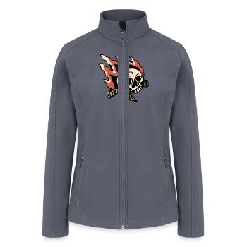 Skull Bonfire - Women’s Soft Shell Jacket - gray - Front