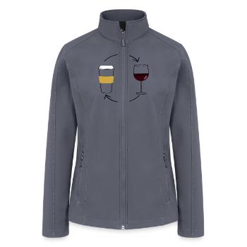 Coffee Wine - Women’s Soft Shell Jacket - gray - Front