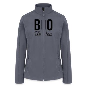 Boo to You Simple Halloween Quote - Women’s Soft Shell Jacket - gray - Front
