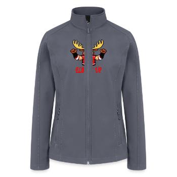 Elbows Up - Canada Hockey Moose - Women’s Soft Shell Jacket - gray - Front