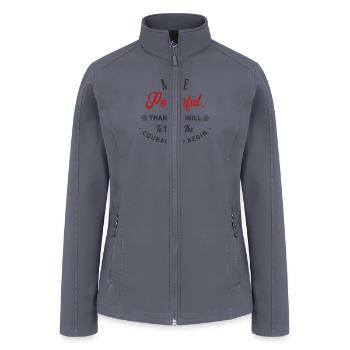 Motivational Quote Design - Women’s Soft Shell Jacket - gray - Front