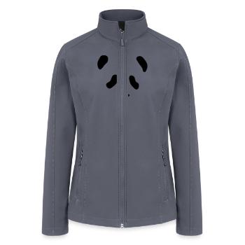 panda face - Women’s Soft Shell Jacket - gray - Front