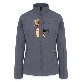 A surprised anime boy - Women’s Soft Shell Jacket - gray - Front