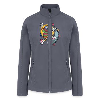 Burger Skateboard - Women’s Soft Shell Jacket - gray - Front