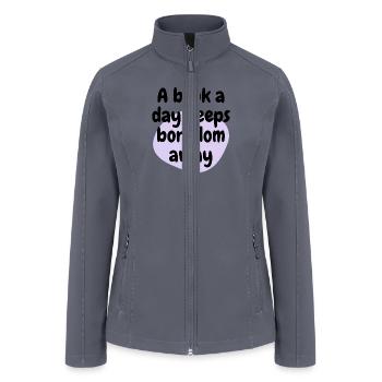 a book a day keeps boredom away - Women’s Soft Shell Jacket - gray - Front