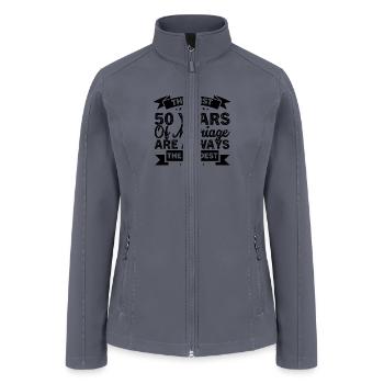 The First 50 Years Of Marriage Are Always The Hard - Women’s Soft Shell Jacket - gray - Front