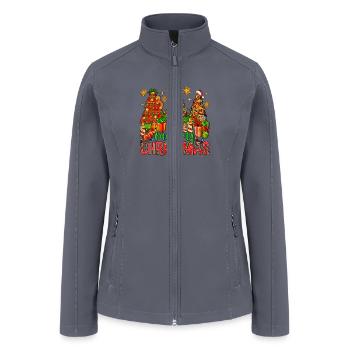 Christmas and Christmas Tree - Women’s Soft Shell Jacket - gray - Front