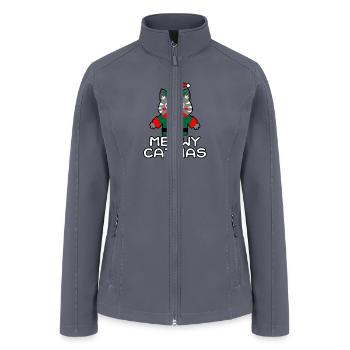 MEOWY CATMAS - Women’s Soft Shell Jacket - gray - Front