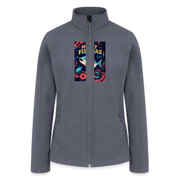 MERRY FISHMAS - Women’s Soft Shell Jacket - gray - Front