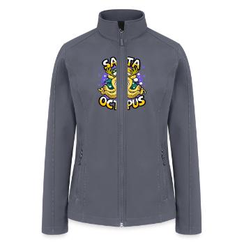 Santa Octopus 001 - Women’s Soft Shell Jacket - gray - Front