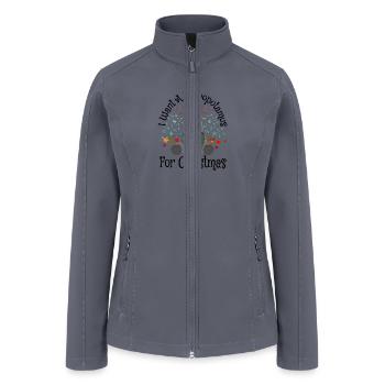 Christmas, I Want a Hippopotamus For Christmas - Women’s Soft Shell Jacket - gray - Front