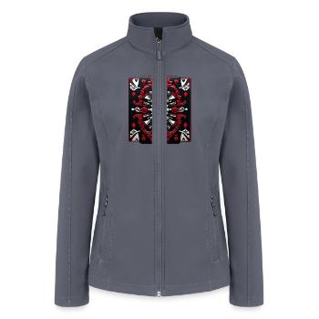 CARD PATTERN DESIGN - Women’s Soft Shell Jacket - gray - Front