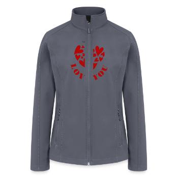 LOVE You. - Women’s Soft Shell Jacket - gray - Front