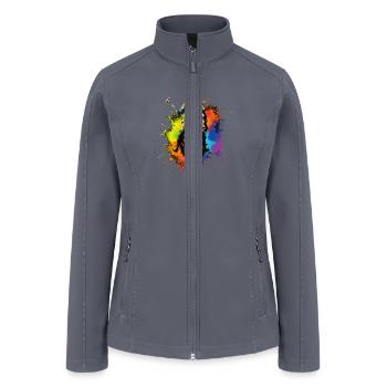 Polo player Boy Colorful Equestrian - Women’s Soft Shell Jacket - gray - Front