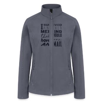 Funny saying for office, job & work - Women’s Soft Shell Jacket - gray - Front
