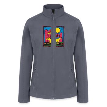 Fire Hydrant Dog Active - Women’s Soft Shell Jacket - gray - Front