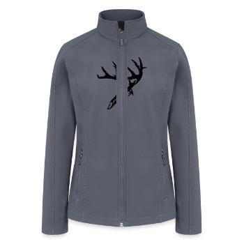 Deer Skull - Women’s Soft Shell Jacket - gray - Front