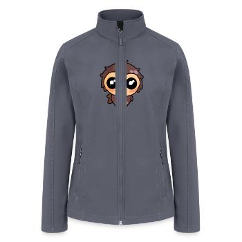 Cute baby owl kawaii illustration - Women’s Soft Shell Jacket - gray - Front