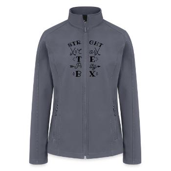 Straight Outta The Penalty Box Hockey - Women’s Soft Shell Jacket - gray - Front