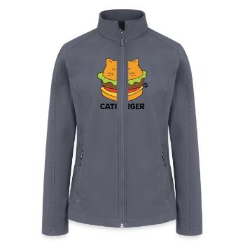 Cat Burger - Women’s Soft Shell Jacket - gray - Front