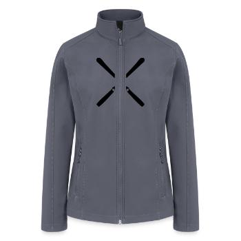ski crossed - Women’s Soft Shell Jacket - gray - Front