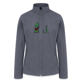 Loch Ness Monster Playing Bagpipes - Women’s Soft Shell Jacket - gray - Front