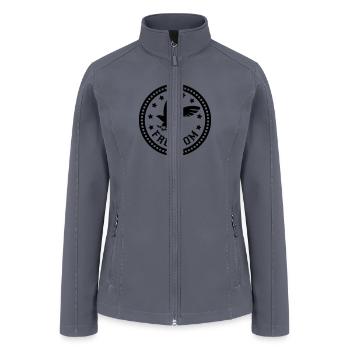 Emblem eagle and freedom - Women’s Soft Shell Jacket - gray - Front