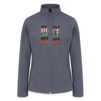 my bells don t jingle winhout coffee - Women’s Soft Shell Jacket - gray - Front