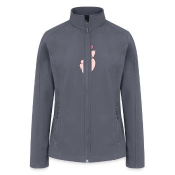 cute finger heart design T-shirt - Women’s Soft Shell Jacket - gray - Front