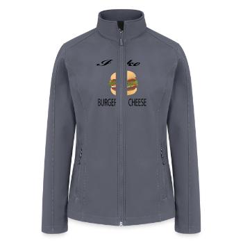 BURGER AND CHEESE - Women’s Soft Shell Jacket - gray - Front