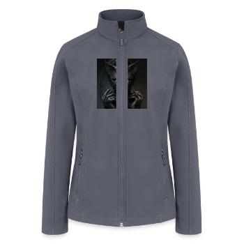 A cat with green eyes - Women’s Soft Shell Jacket - gray - Front