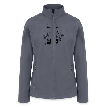 Vacay Fashion! Motorhome Mountain Forest Stars - Women’s Soft Shell Jacket - gray - Front