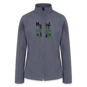 Patrick s Day - Women’s Soft Shell Jacket - gray - Front