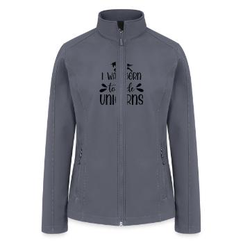 I was born to ride - Women’s Soft Shell Jacket - gray - Front