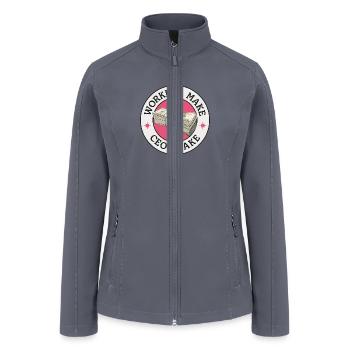 Workers Make CEO's Take - Anti Billionaire - Women’s Soft Shell Jacket - gray - Front