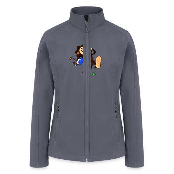 Sneaky Sasquatch Head - Women’s Soft Shell Jacket - gray - Front