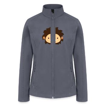 Sneaky Sasquatch Head - Women’s Soft Shell Jacket - gray - Front